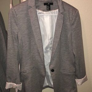 Gray Cotton blazer
